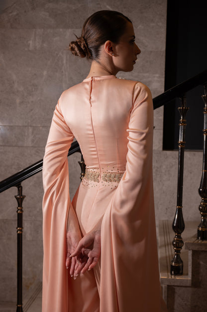 Peach Sleeveless Jumpsuit